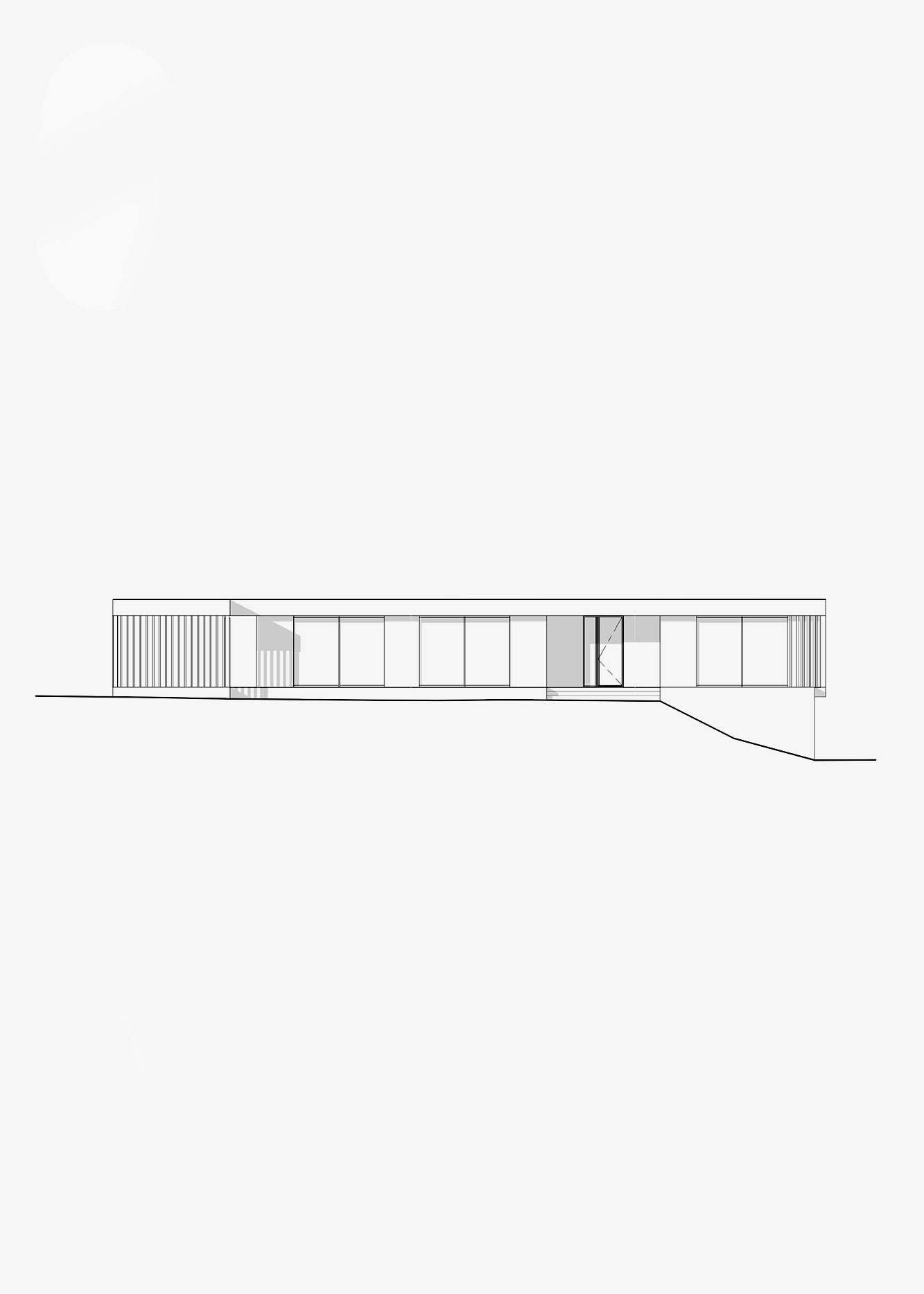 Plan de la villa en béton banché par l'atelier d'architectes Rupin Conq