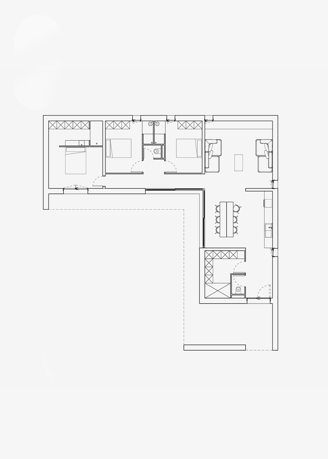Plan de la maison CVL conçu par l'atelier d'architectes Rupin Conq