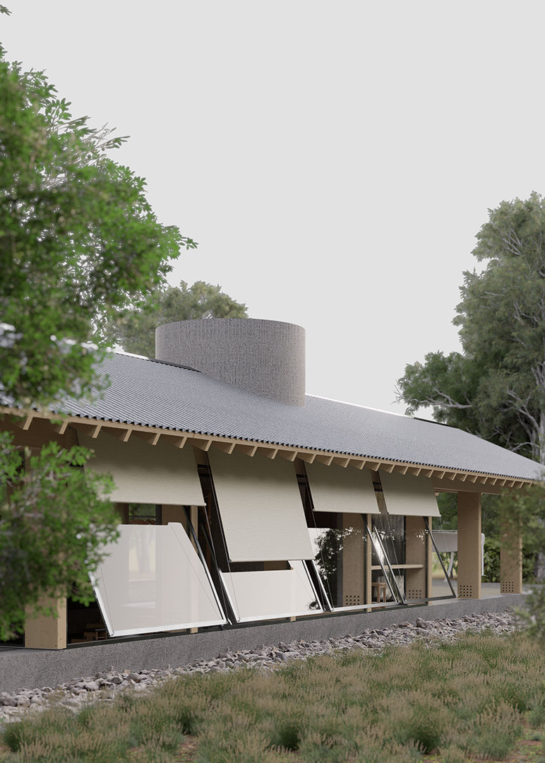 Construction d'un pavillon sportif privé par l'atelier d'architectes Rupin Conq